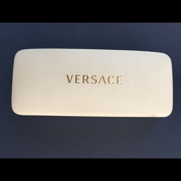 Versace Accessories - Versace eyeglasses hard case white with gold